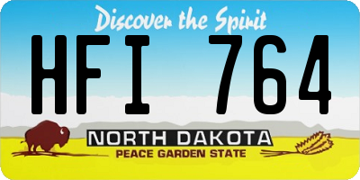 ND license plate HFI764