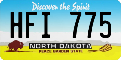 ND license plate HFI775