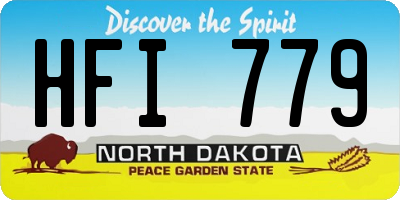 ND license plate HFI779