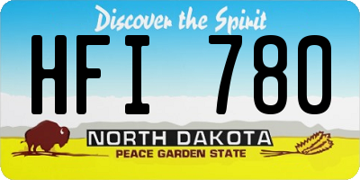 ND license plate HFI780