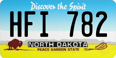 ND license plate HFI782