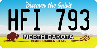 ND license plate HFI793