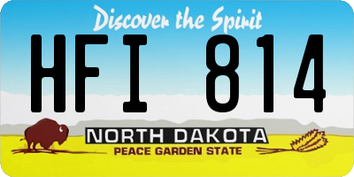 ND license plate HFI814