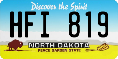 ND license plate HFI819