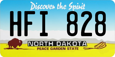 ND license plate HFI828