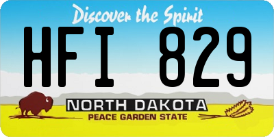 ND license plate HFI829