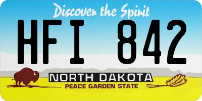 ND license plate HFI842