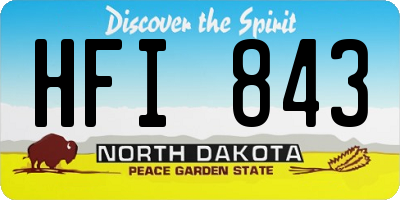 ND license plate HFI843