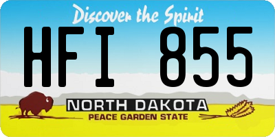 ND license plate HFI855