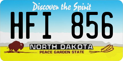ND license plate HFI856