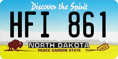 ND license plate HFI861