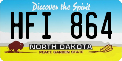 ND license plate HFI864