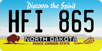 ND license plate HFI865