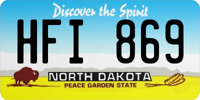 ND license plate HFI869
