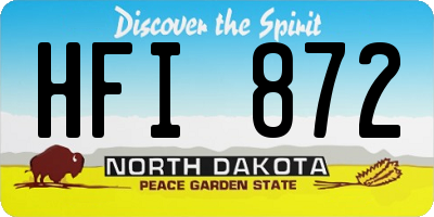 ND license plate HFI872