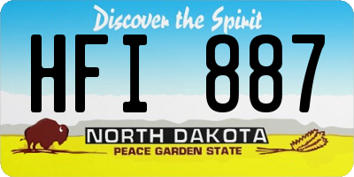 ND license plate HFI887