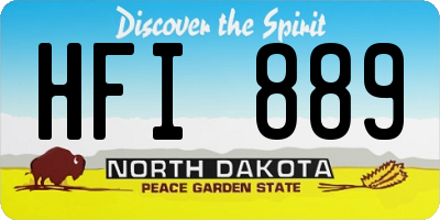 ND license plate HFI889