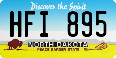 ND license plate HFI895