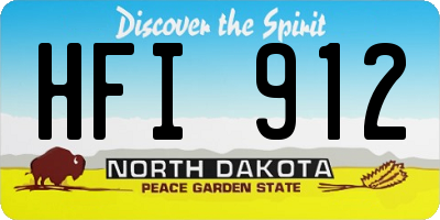 ND license plate HFI912
