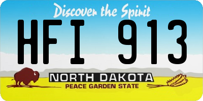 ND license plate HFI913