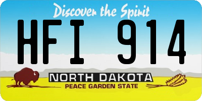 ND license plate HFI914
