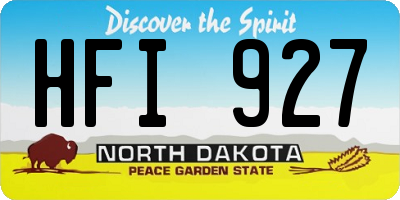 ND license plate HFI927