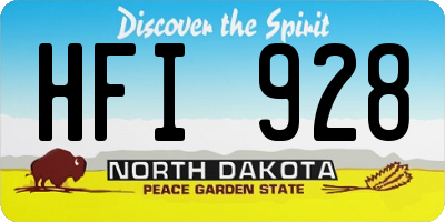 ND license plate HFI928