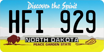 ND license plate HFI929