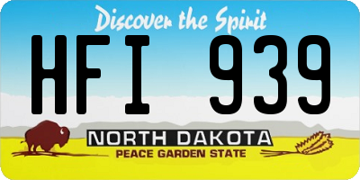 ND license plate HFI939