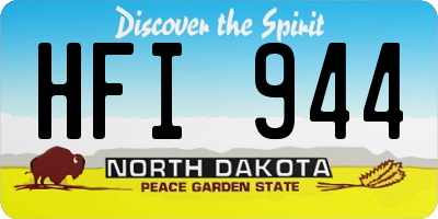 ND license plate HFI944