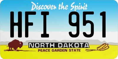 ND license plate HFI951