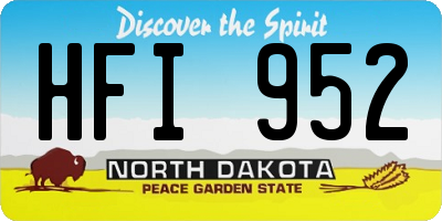 ND license plate HFI952