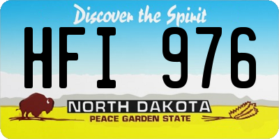 ND license plate HFI976