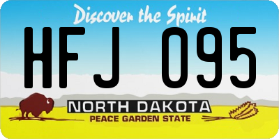 ND license plate HFJ095