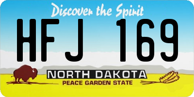 ND license plate HFJ169