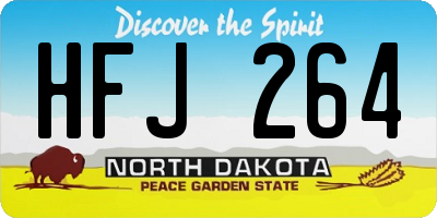 ND license plate HFJ264