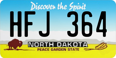 ND license plate HFJ364