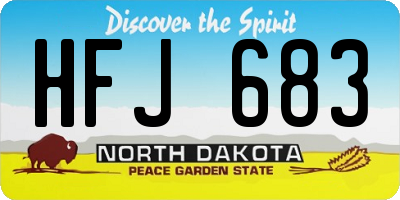 ND license plate HFJ683