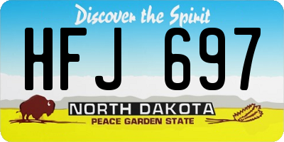 ND license plate HFJ697
