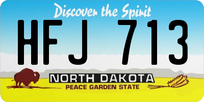 ND license plate HFJ713