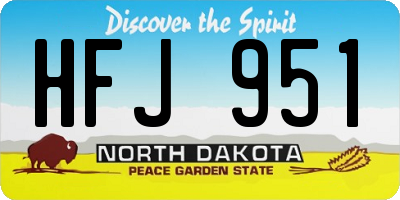 ND license plate HFJ951