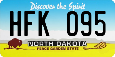 ND license plate HFK095