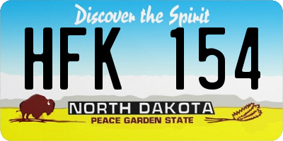 ND license plate HFK154