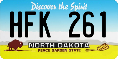ND license plate HFK261