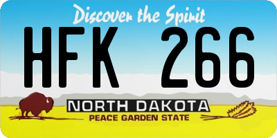 ND license plate HFK266