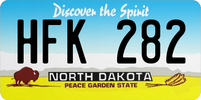 ND license plate HFK282