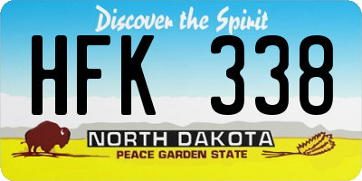 ND license plate HFK338