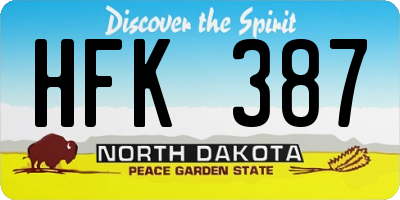 ND license plate HFK387