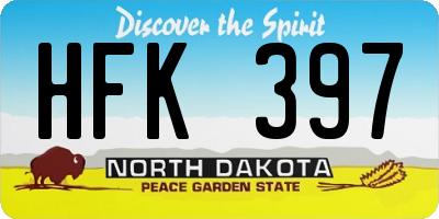 ND license plate HFK397