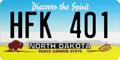ND license plate HFK401